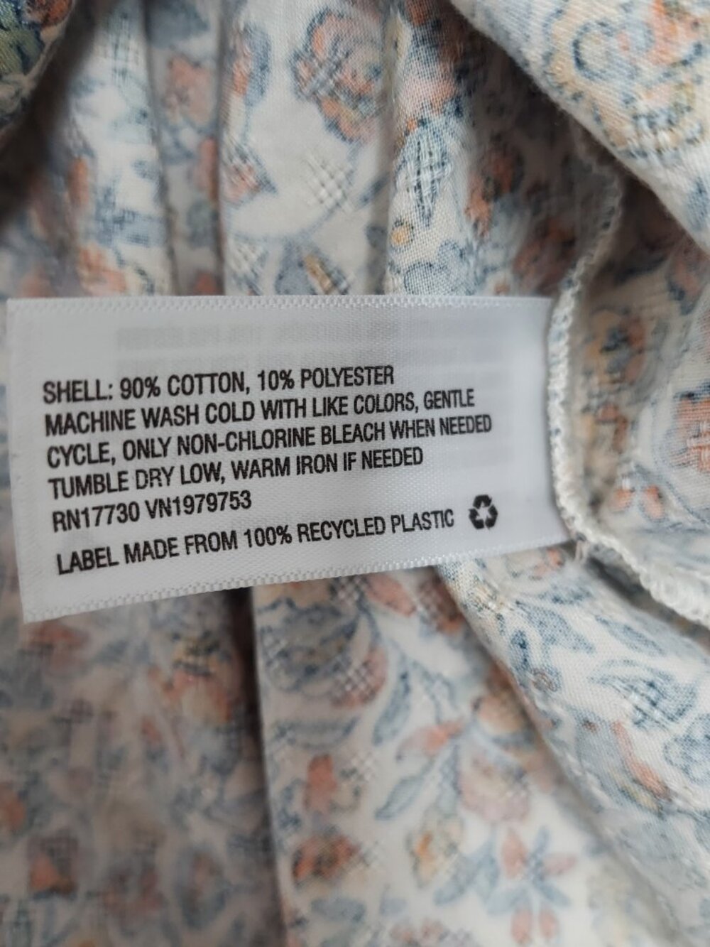 Universal Thread Floral Boho Cotton Blouse Medium Lightweight Soft Top - Picture 12 of 12